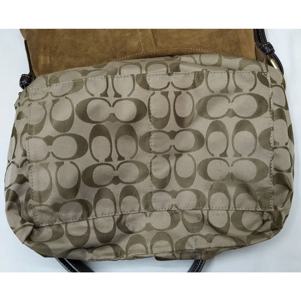 Coach brown suede